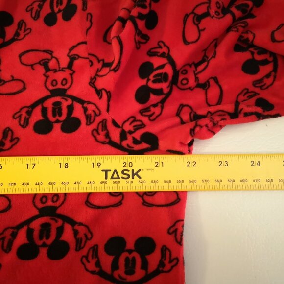 Disney Mickey Mouse Ladies Size XL Red with Black 2 Piece Fleece PJ's - Picture 4 of 13